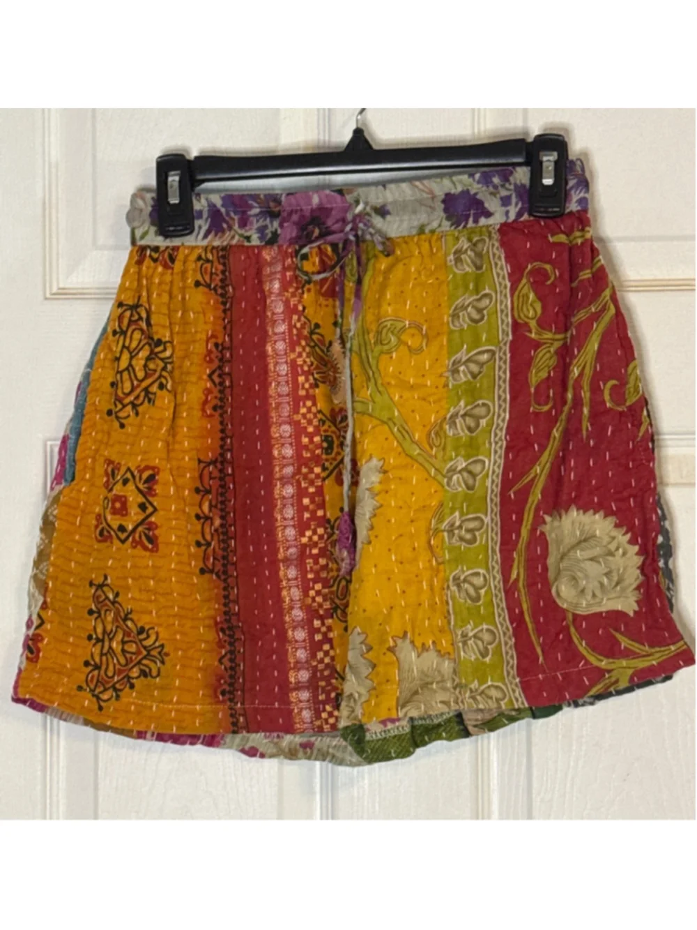 Kathmandu Imports Multicolor Patchwork Shorts SM